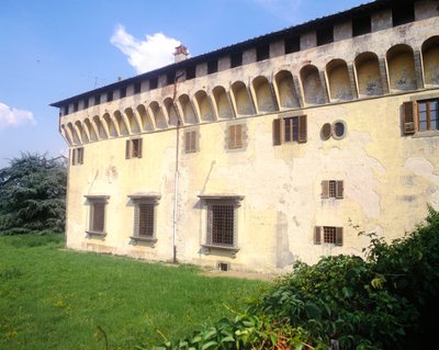 Villa Medicea di Cafaggiolo, begonnen 1451 von Michelozzo di Bartolommeo